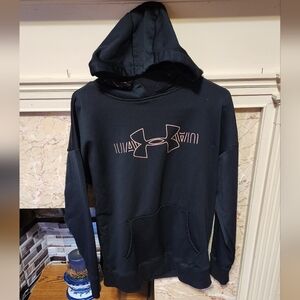 Under Armour Black Pullover Hoodie, Size Small.